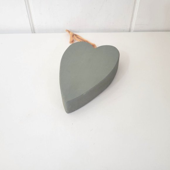 Primitive Wood Hanging Heart Wall Pocket - Picture 6 of 6